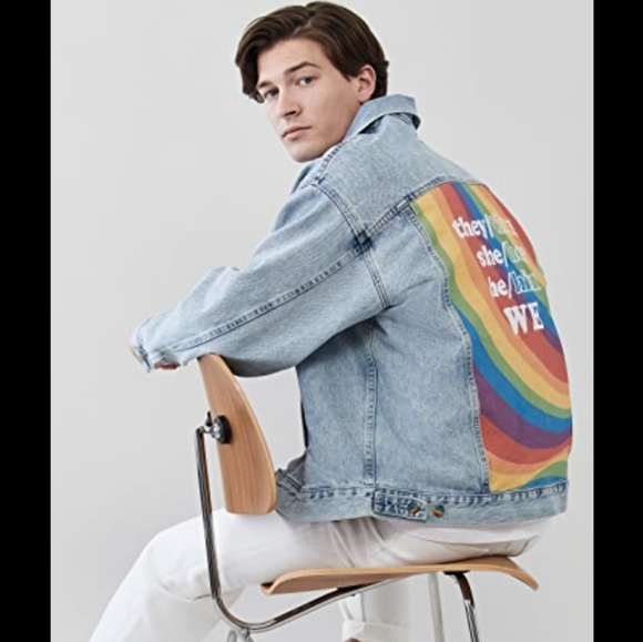 Levi's Liberation Pride Trucker Jean Jacket XXL Very Oversized - Picture 2 of 6